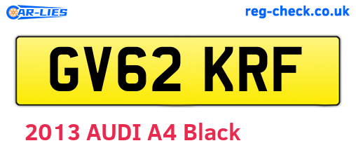 GV62KRF are the vehicle registration plates.