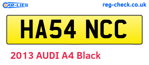 HA54NCC are the vehicle registration plates.