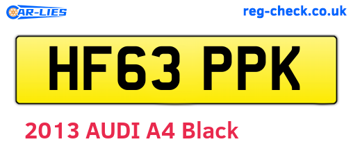 HF63PPK are the vehicle registration plates.