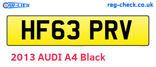HF63PRV are the vehicle registration plates.