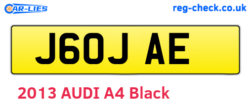 J60JAE are the vehicle registration plates.