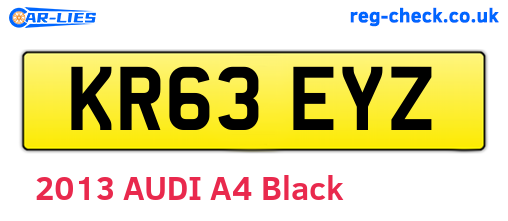 KR63EYZ are the vehicle registration plates.