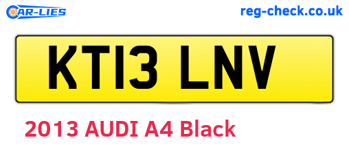 KT13LNV are the vehicle registration plates.