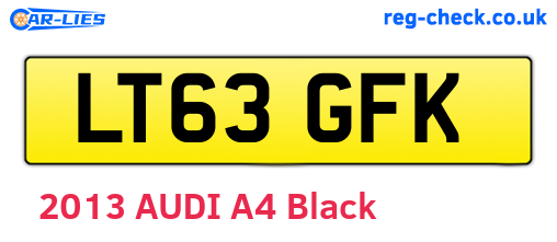 LT63GFK are the vehicle registration plates.