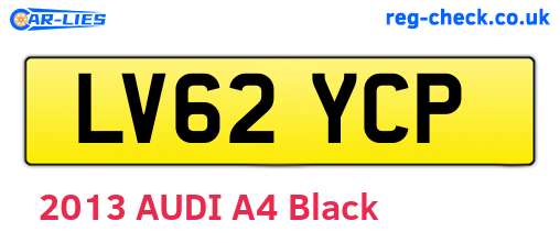 LV62YCP are the vehicle registration plates.