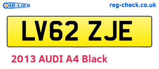 LV62ZJE are the vehicle registration plates.