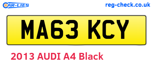 MA63KCY are the vehicle registration plates.