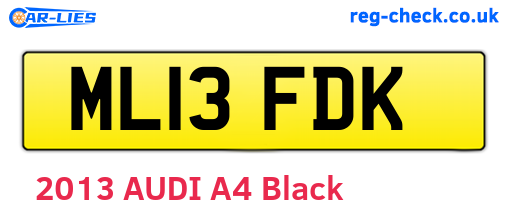 ML13FDK are the vehicle registration plates.