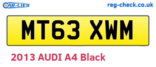 MT63XWM are the vehicle registration plates.