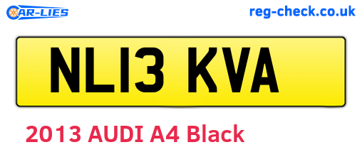 NL13KVA are the vehicle registration plates.