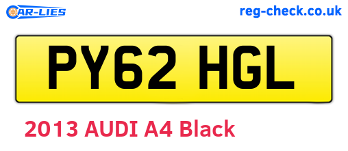 PY62HGL are the vehicle registration plates.