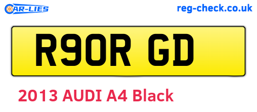 R90RGD are the vehicle registration plates.