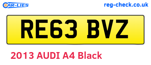 RE63BVZ are the vehicle registration plates.