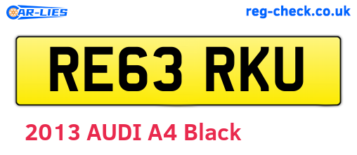 RE63RKU are the vehicle registration plates.
