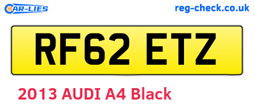 RF62ETZ are the vehicle registration plates.