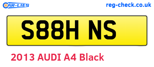 S88HNS are the vehicle registration plates.