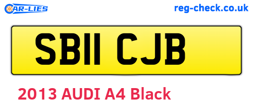 SB11CJB are the vehicle registration plates.