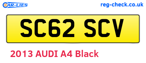 SC62SCV are the vehicle registration plates.