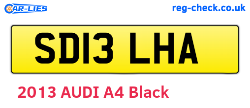 SD13LHA are the vehicle registration plates.