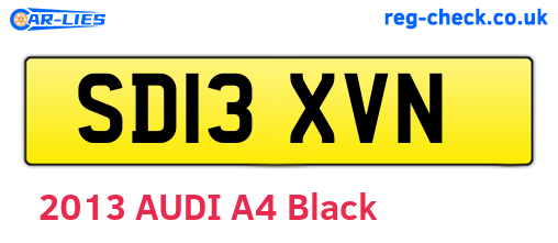 SD13XVN are the vehicle registration plates.