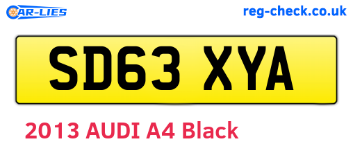 SD63XYA are the vehicle registration plates.