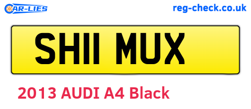 SH11MUX are the vehicle registration plates.