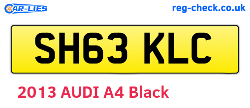 SH63KLC are the vehicle registration plates.