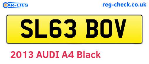 SL63BOV are the vehicle registration plates.