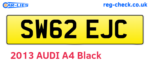 SW62EJC are the vehicle registration plates.