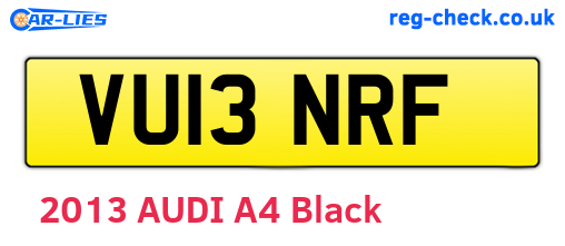VU13NRF are the vehicle registration plates.
