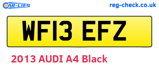 WF13EFZ are the vehicle registration plates.