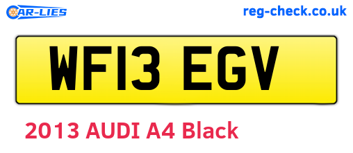 WF13EGV are the vehicle registration plates.