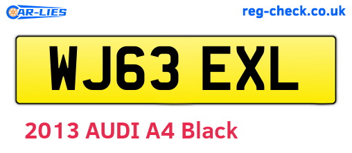 WJ63EXL are the vehicle registration plates.