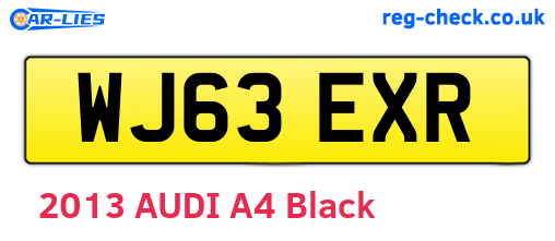 WJ63EXR are the vehicle registration plates.