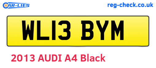 WL13BYM are the vehicle registration plates.
