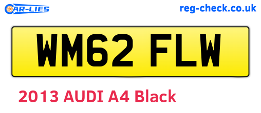 WM62FLW are the vehicle registration plates.