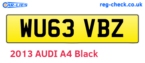 WU63VBZ are the vehicle registration plates.