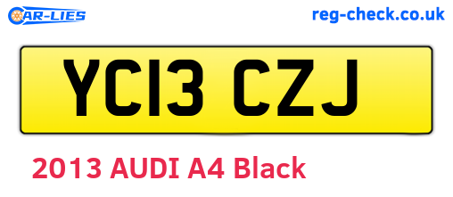 YC13CZJ are the vehicle registration plates.