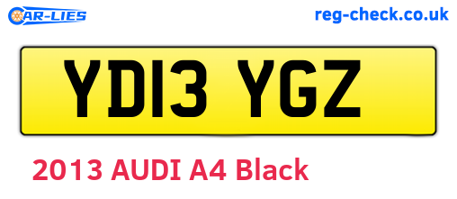 YD13YGZ are the vehicle registration plates.