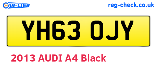YH63OJY are the vehicle registration plates.