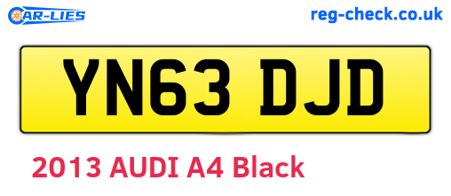YN63DJD are the vehicle registration plates.