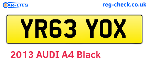 YR63YOX are the vehicle registration plates.
