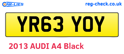 YR63YOY are the vehicle registration plates.