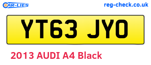 YT63JYO are the vehicle registration plates.