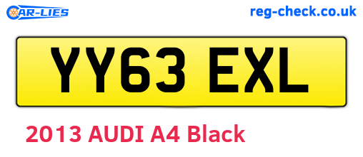 YY63EXL are the vehicle registration plates.
