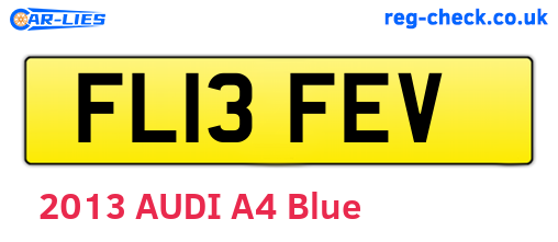 FL13FEV are the vehicle registration plates.