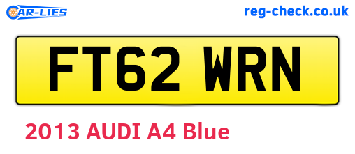 FT62WRN are the vehicle registration plates.