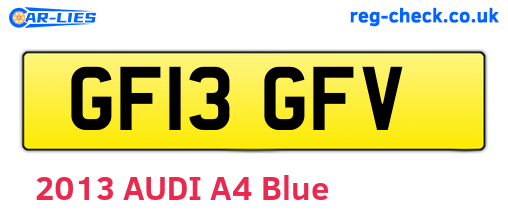 GF13GFV are the vehicle registration plates.