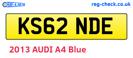 KS62NDE are the vehicle registration plates.