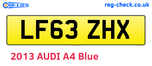 LF63ZHX are the vehicle registration plates.